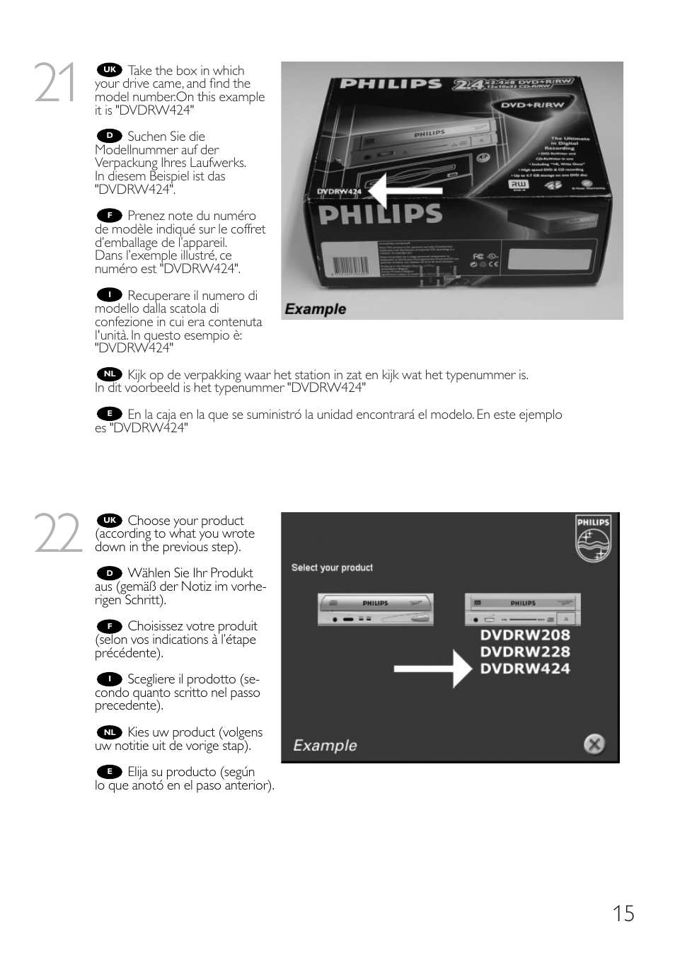 Philips RWDV3212 User Manual | Page 15 / 56