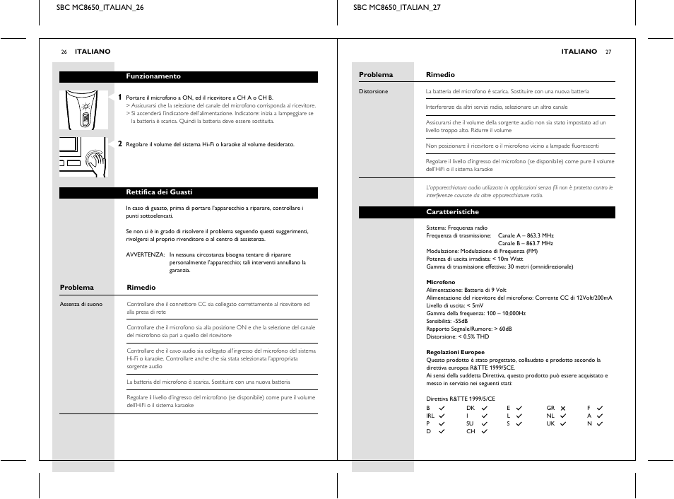 Sbc mc 8652 power | Philips SBC MC8650 User Manual | Page 13 / 34