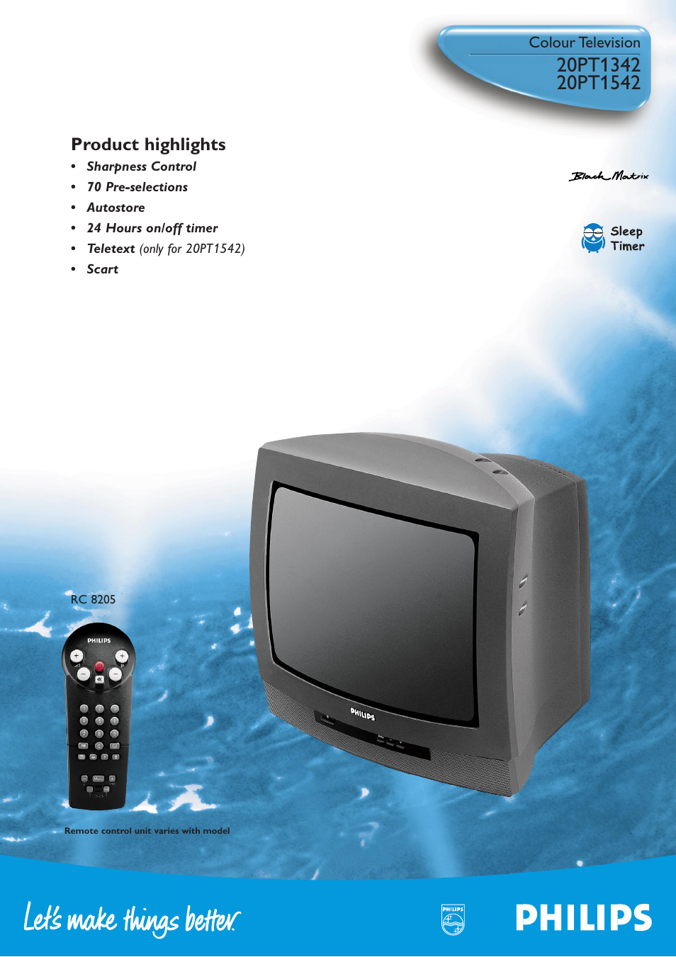 Philips 20PT1542 User Manual | 2 pages