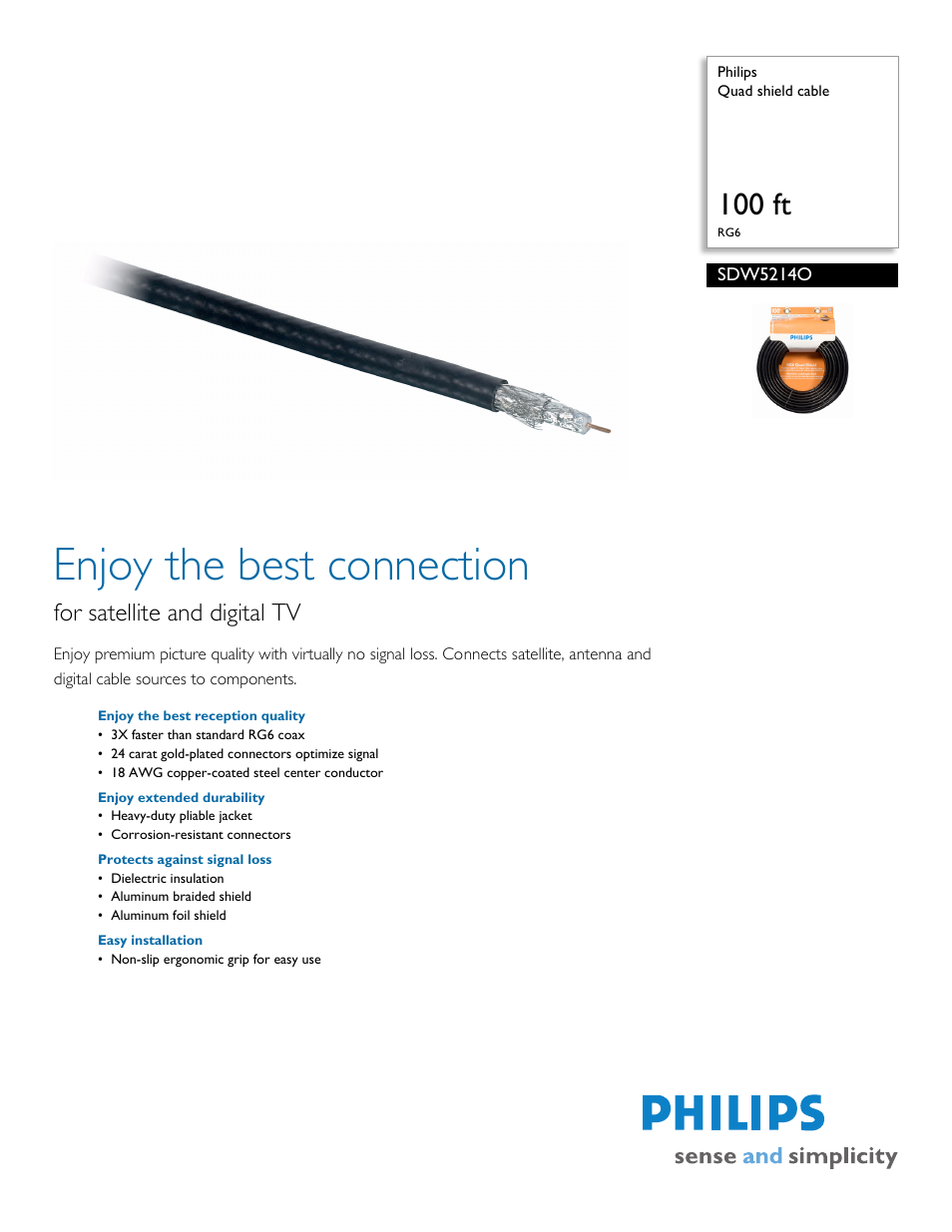 Philips SDW5214O User Manual | 2 pages