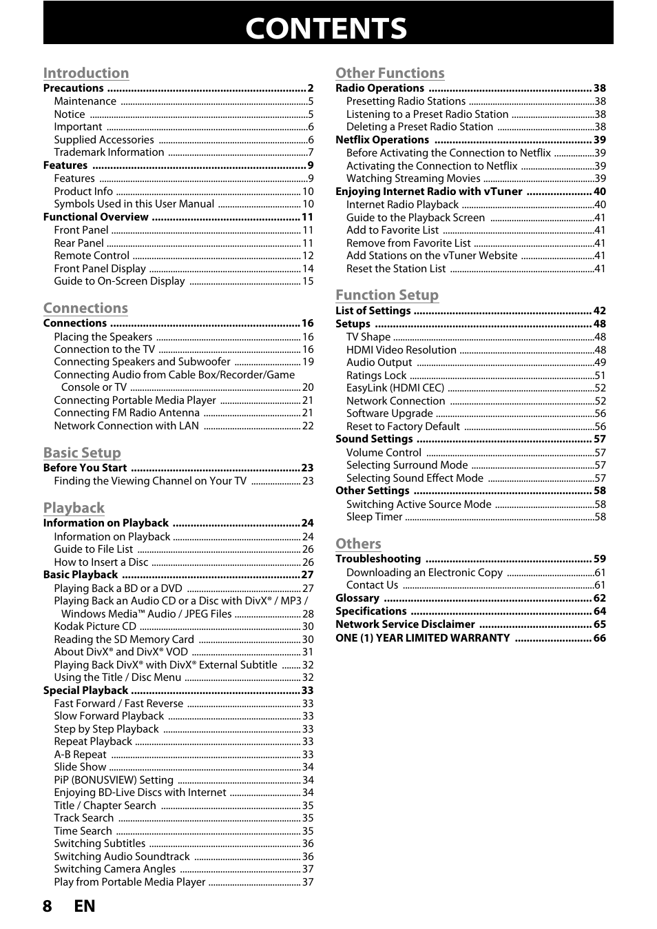 Philips HTS3251B/F7 User Manual | Page 8 / 68