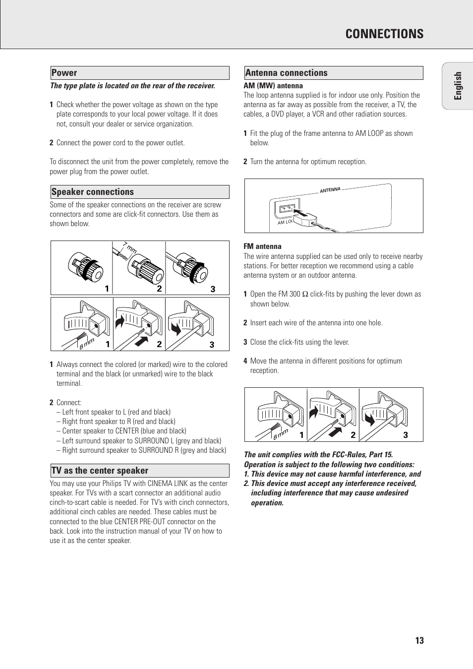 Connections | Philips MX975D User Manual | Page 13 / 26