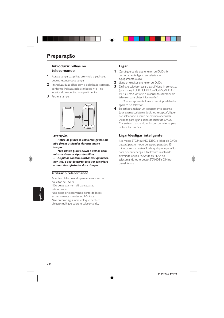 Preparação | Philips DVD729/021 User Manual | Page 11 / 34