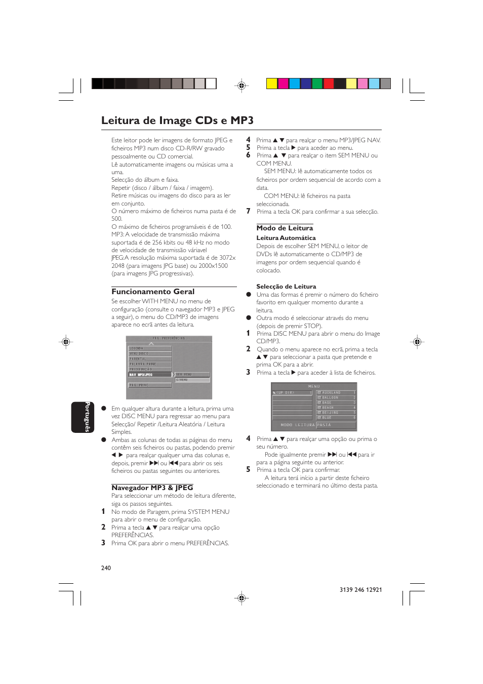 Leitura de image cds e mp3 | Philips DVD729/021 User Manual | Page 17 / 34