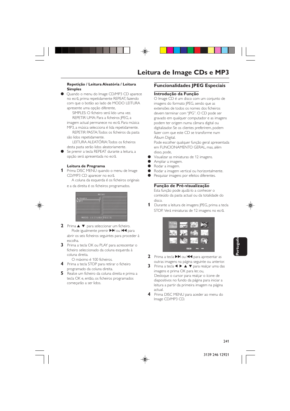 Leitura de image cds e mp3 | Philips DVD729/021 User Manual | Page 18 / 34