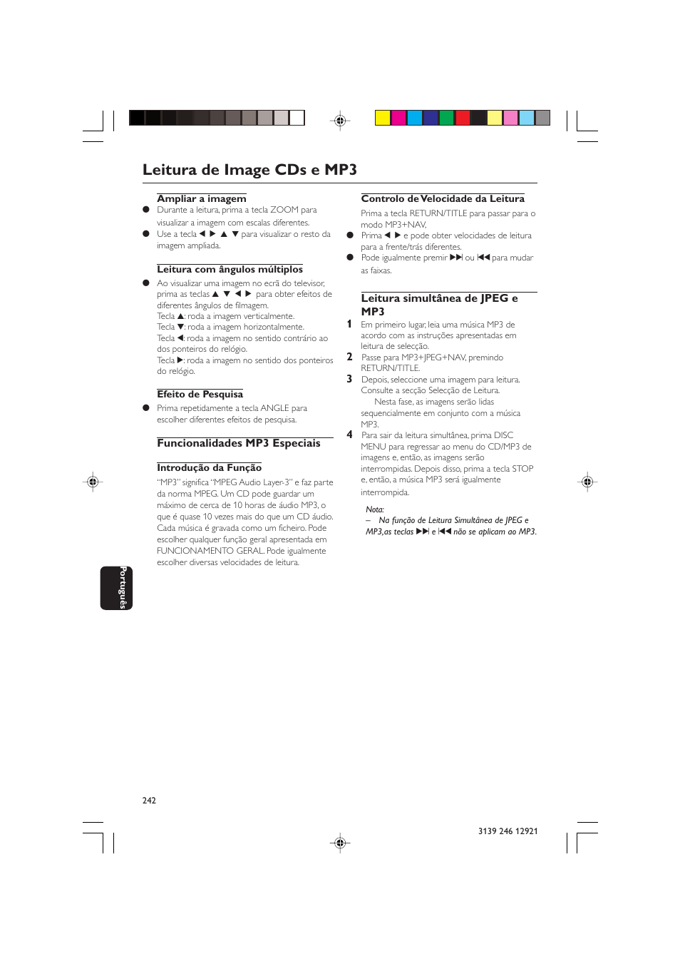 Leitura de image cds e mp3 | Philips DVD729/021 User Manual | Page 19 / 34