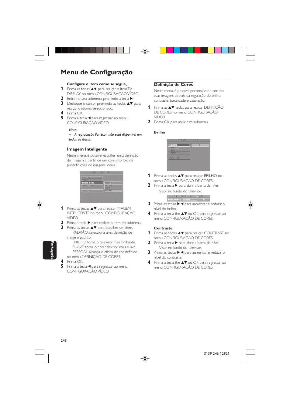 Menu de configuração | Philips DVD729/021 User Manual | Page 25 / 34