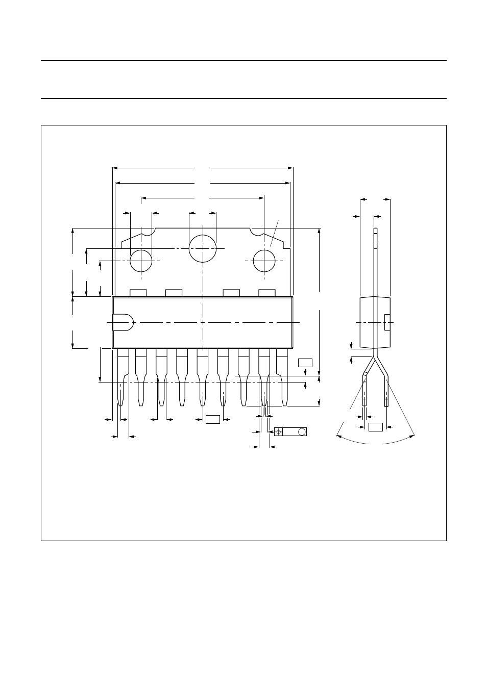 Package outline, Triple video output amplifier tda6103q | Philips TDA6103Q User Manual | Page 12 / 16