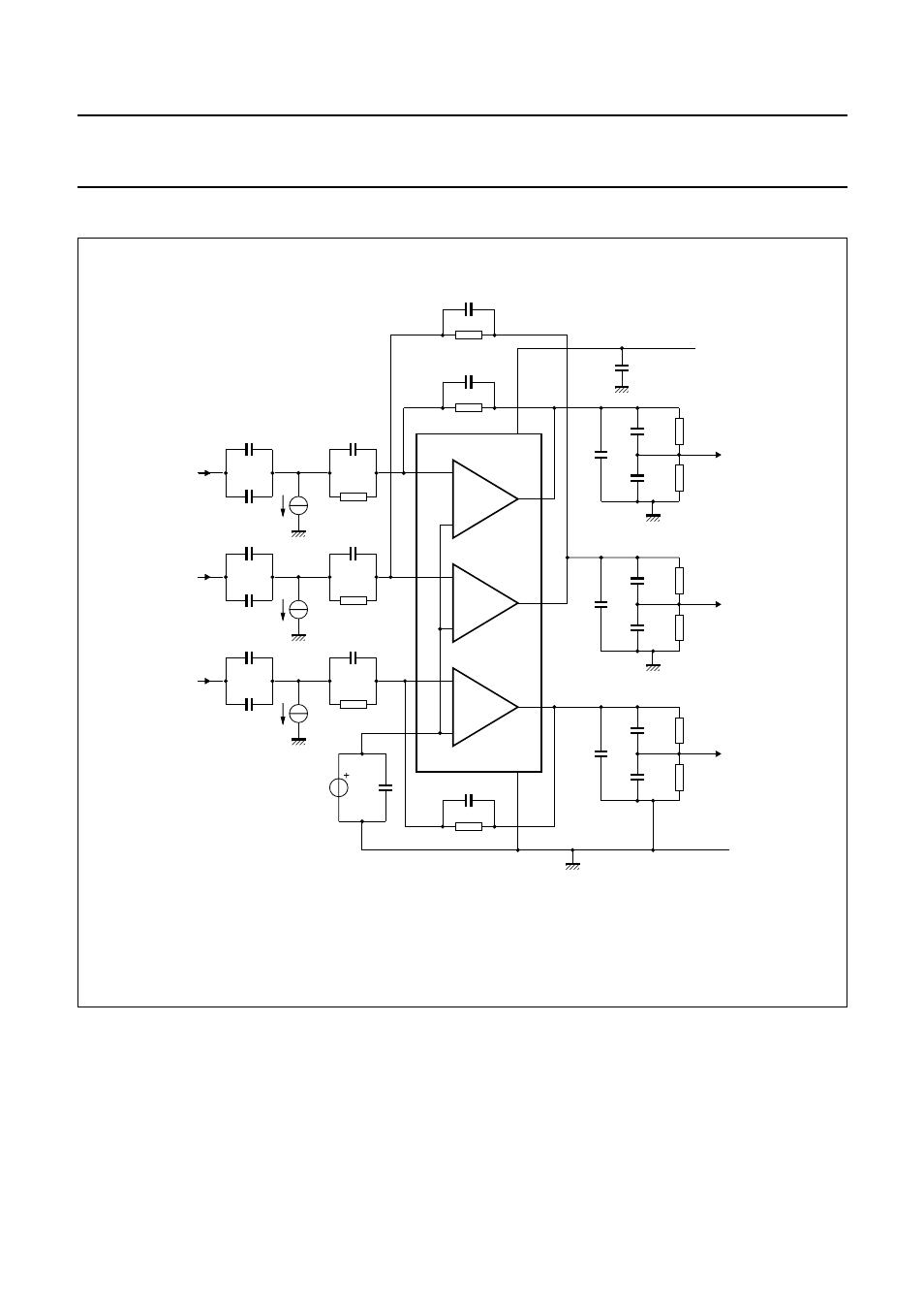 Test circuit, Triple video output amplifier tda6103q, Fig.5 test circuit with feedback factor | Philips TDA6103Q User Manual | Page 7 / 16