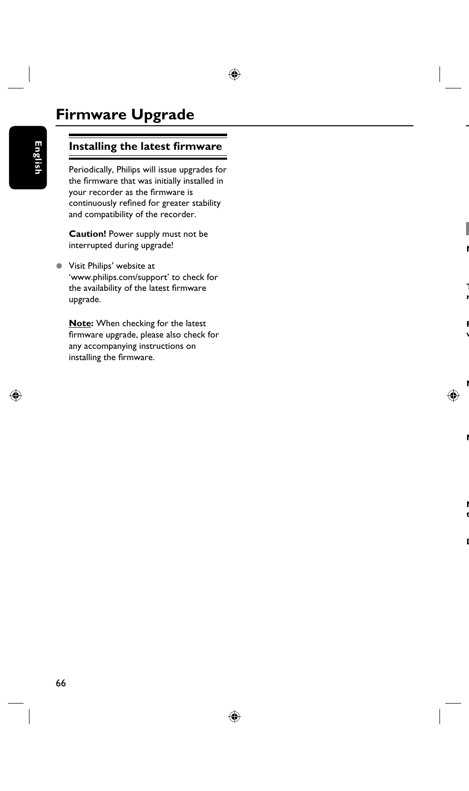 Firmware upgrade, Troubleshooting, Installing the latest firmware | Philips DVDR3435H User Manual | Page 66 / 73