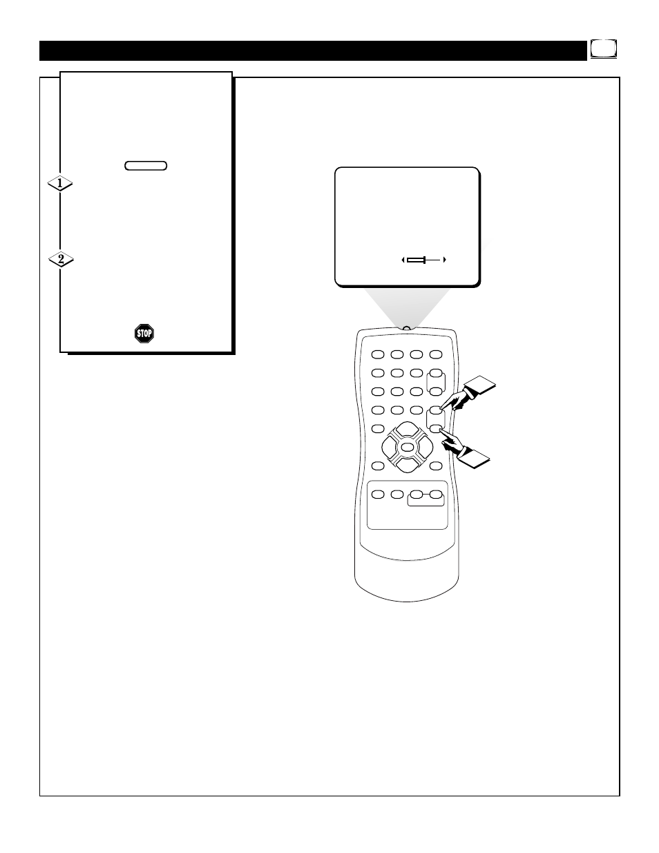 Tv v, Sing the, Olume | Ontrol | Philips 19PS57C1 User Manual | Page 21 / 36