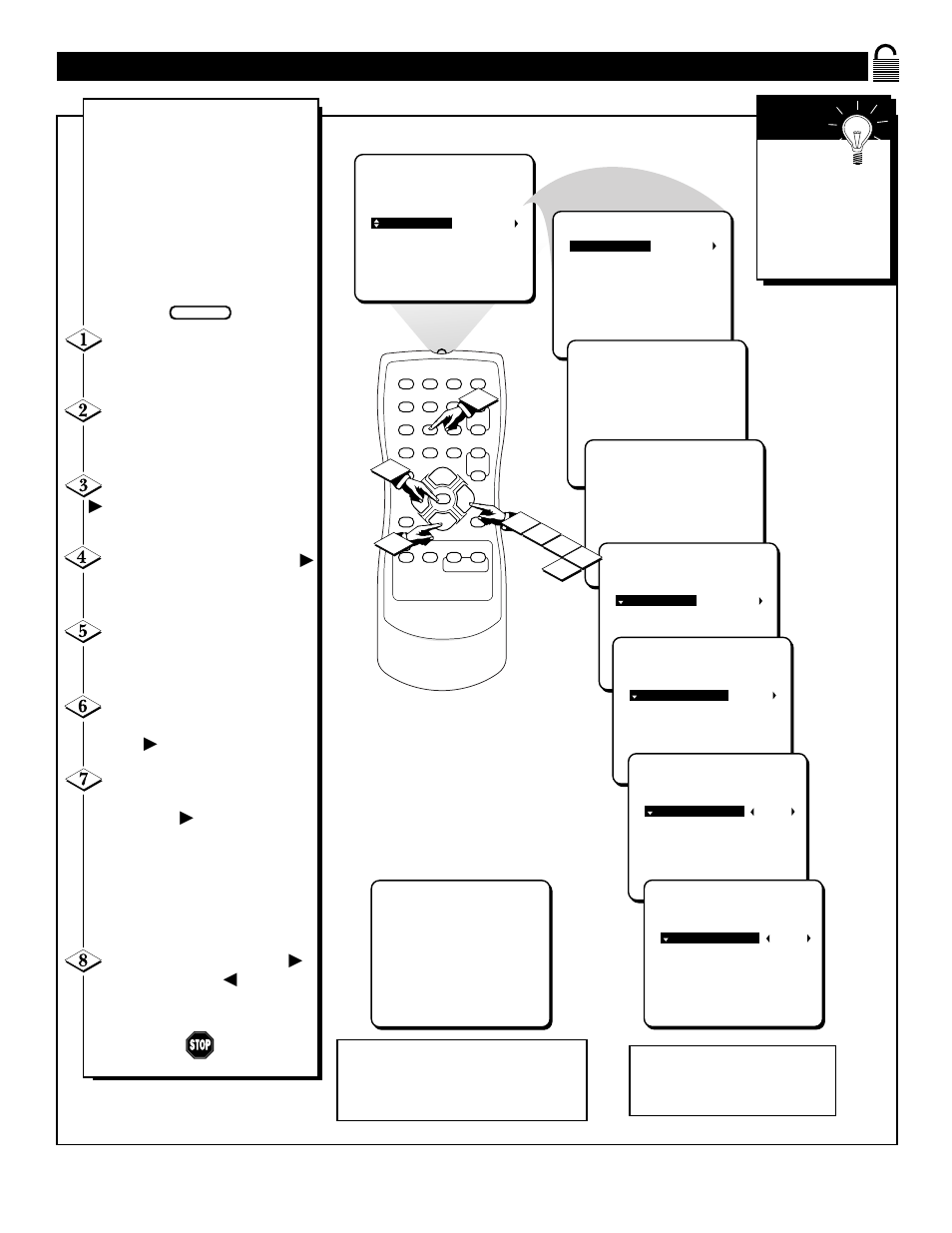 Lock, Rogramming, Sing | Ovie, Atings | Philips 19PS57C1 User Manual | Page 25 / 36