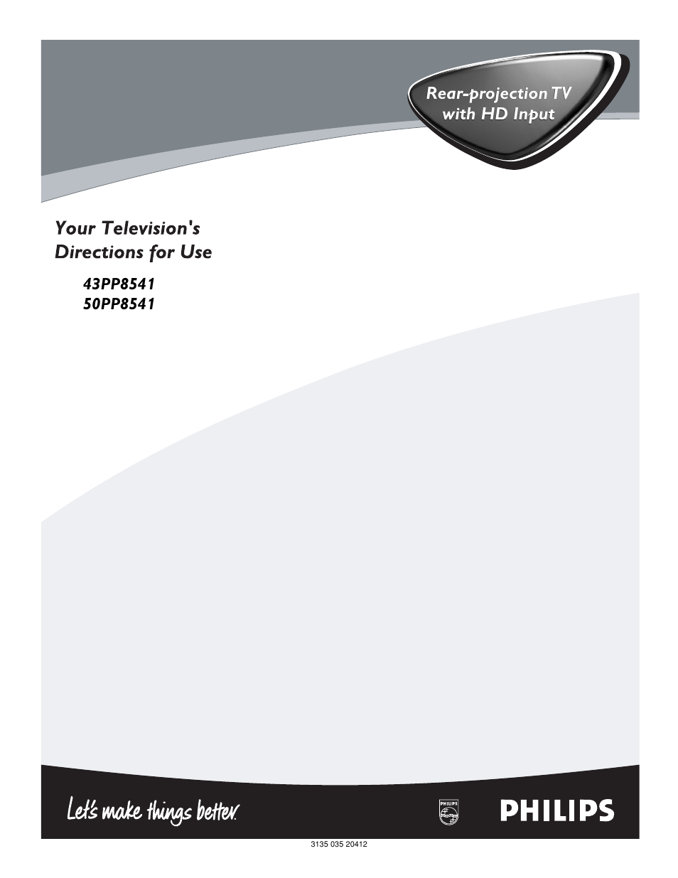 Philips 50PP8541 User Manual | 47 pages