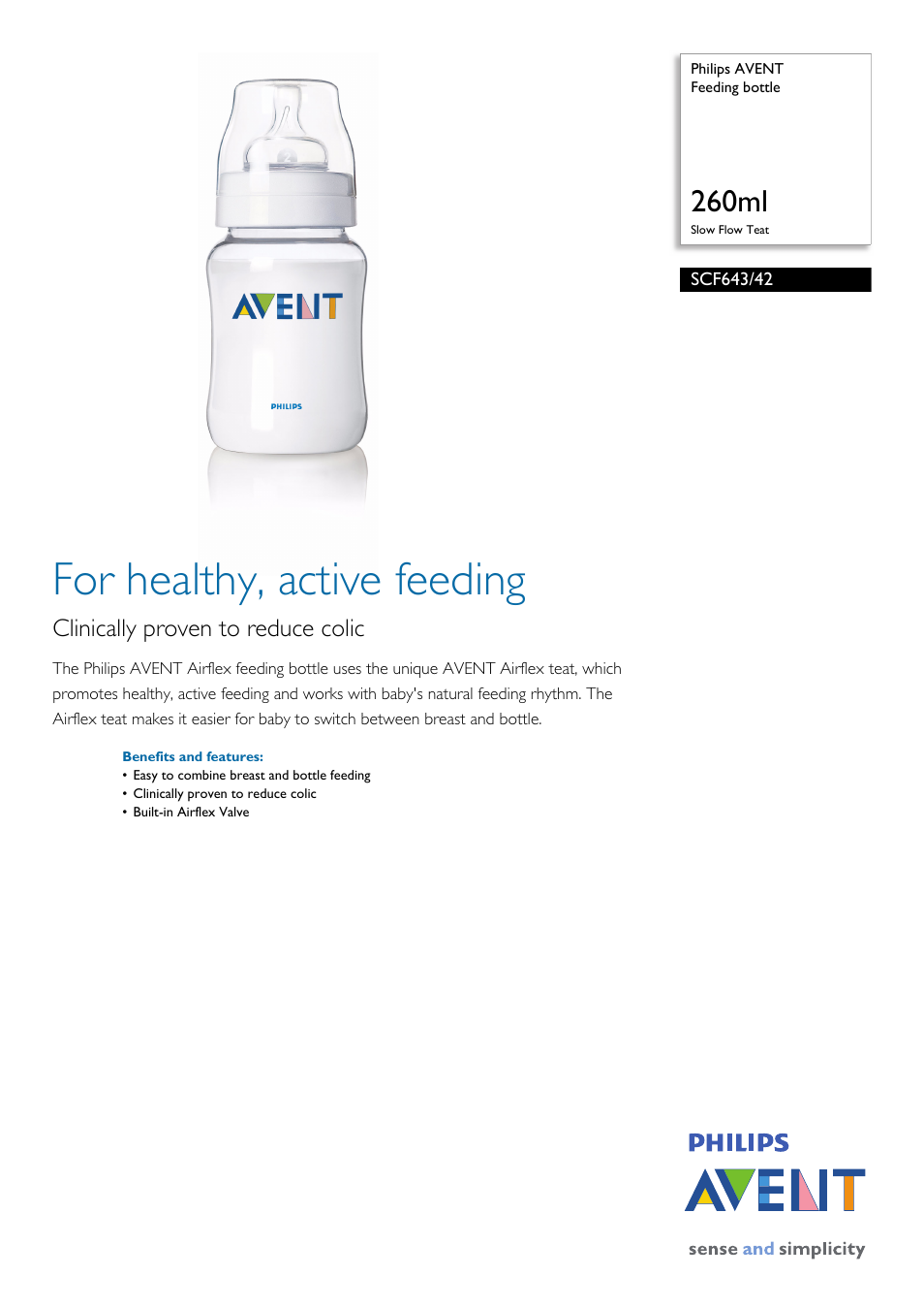 Philips Avent SCF643/42 User Manual | 2 pages