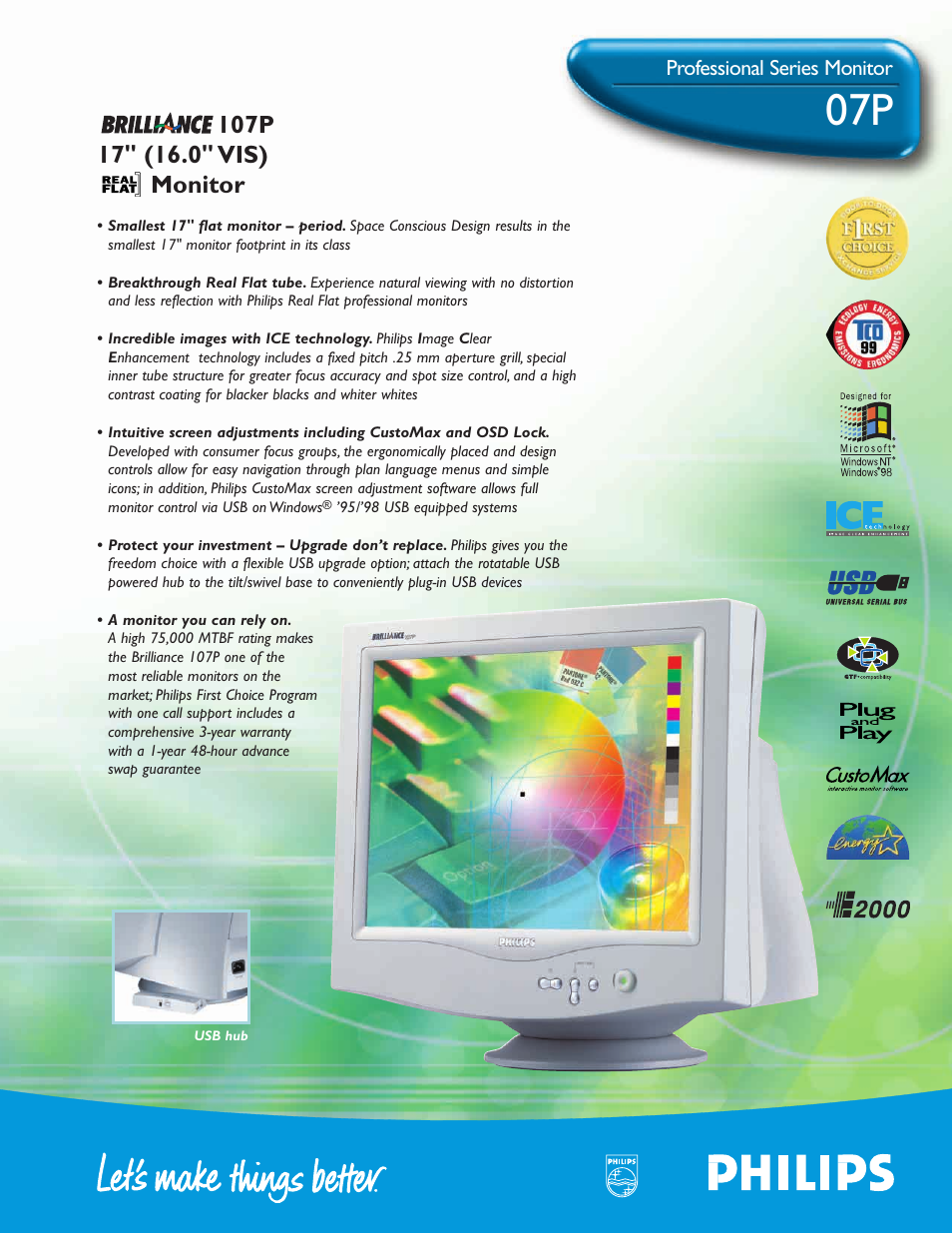 Philips 107P107P User Manual | 2 pages