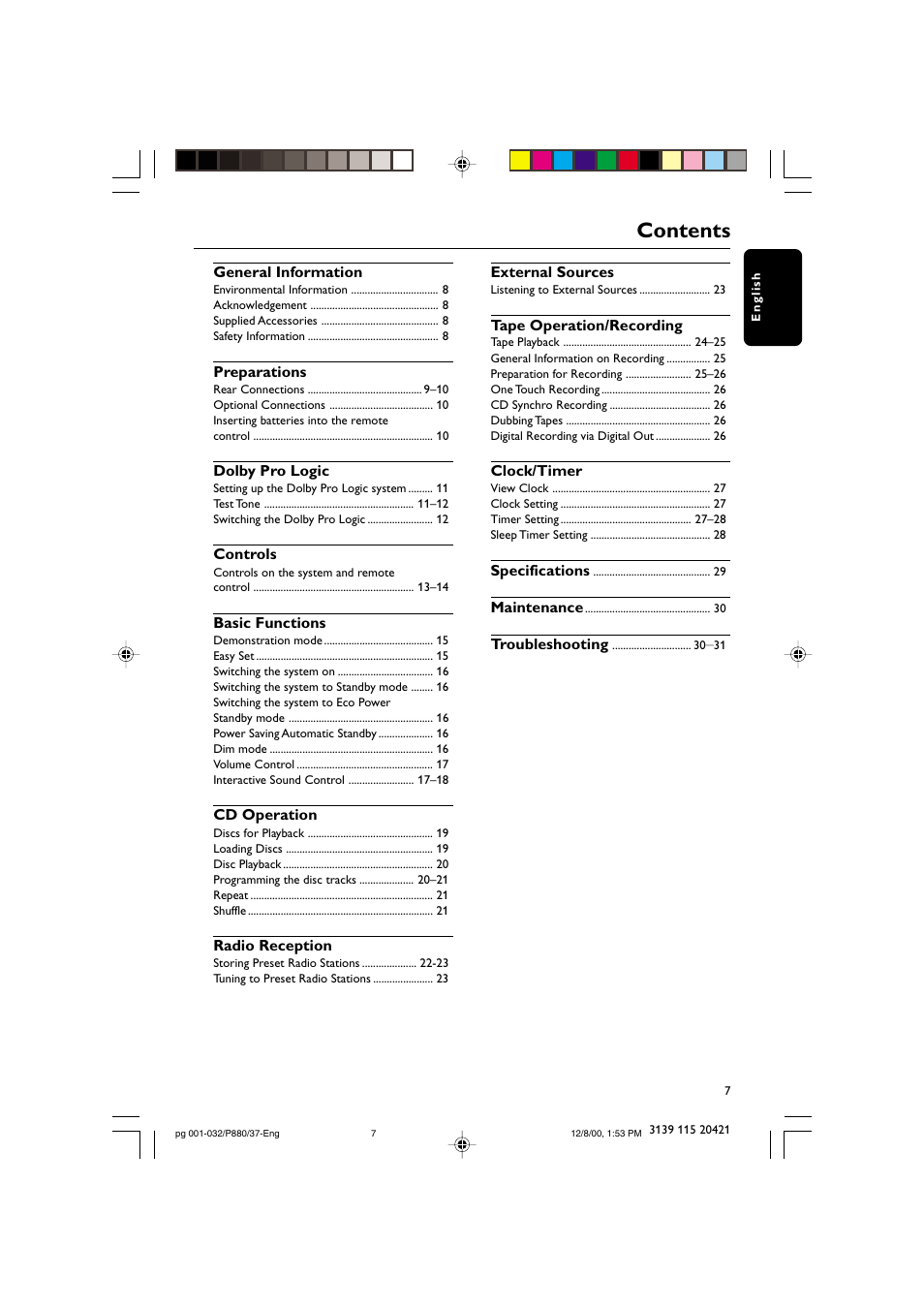 Philips FW P880 User Manual | Page 7 / 32