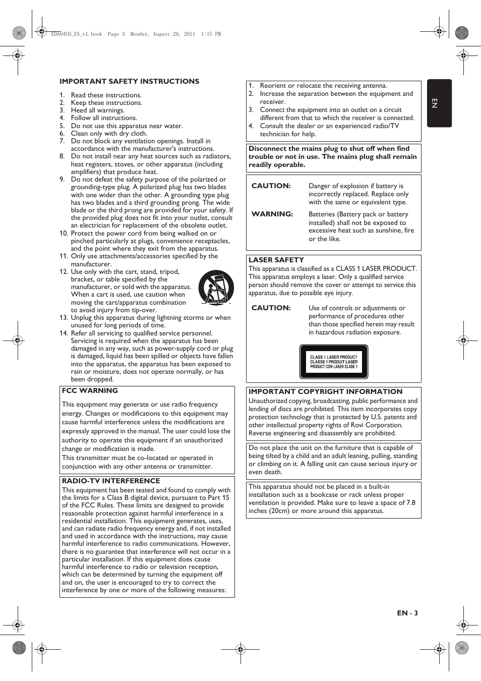 Philips HTS3306/F8 User Manual | Page 3 / 56