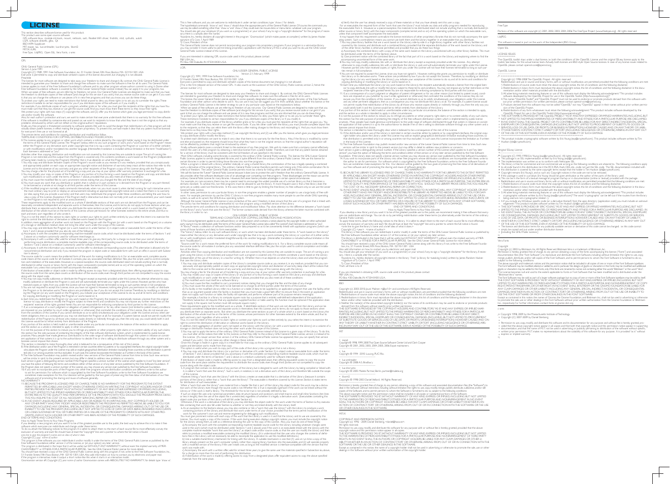 License | Philips HTS3306/F8 User Manual | Page 55 / 56