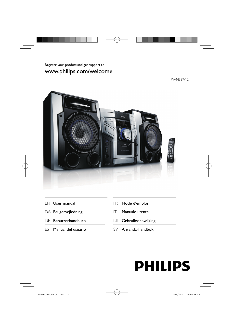 Philips FWM387/12 User Manual | 24 pages