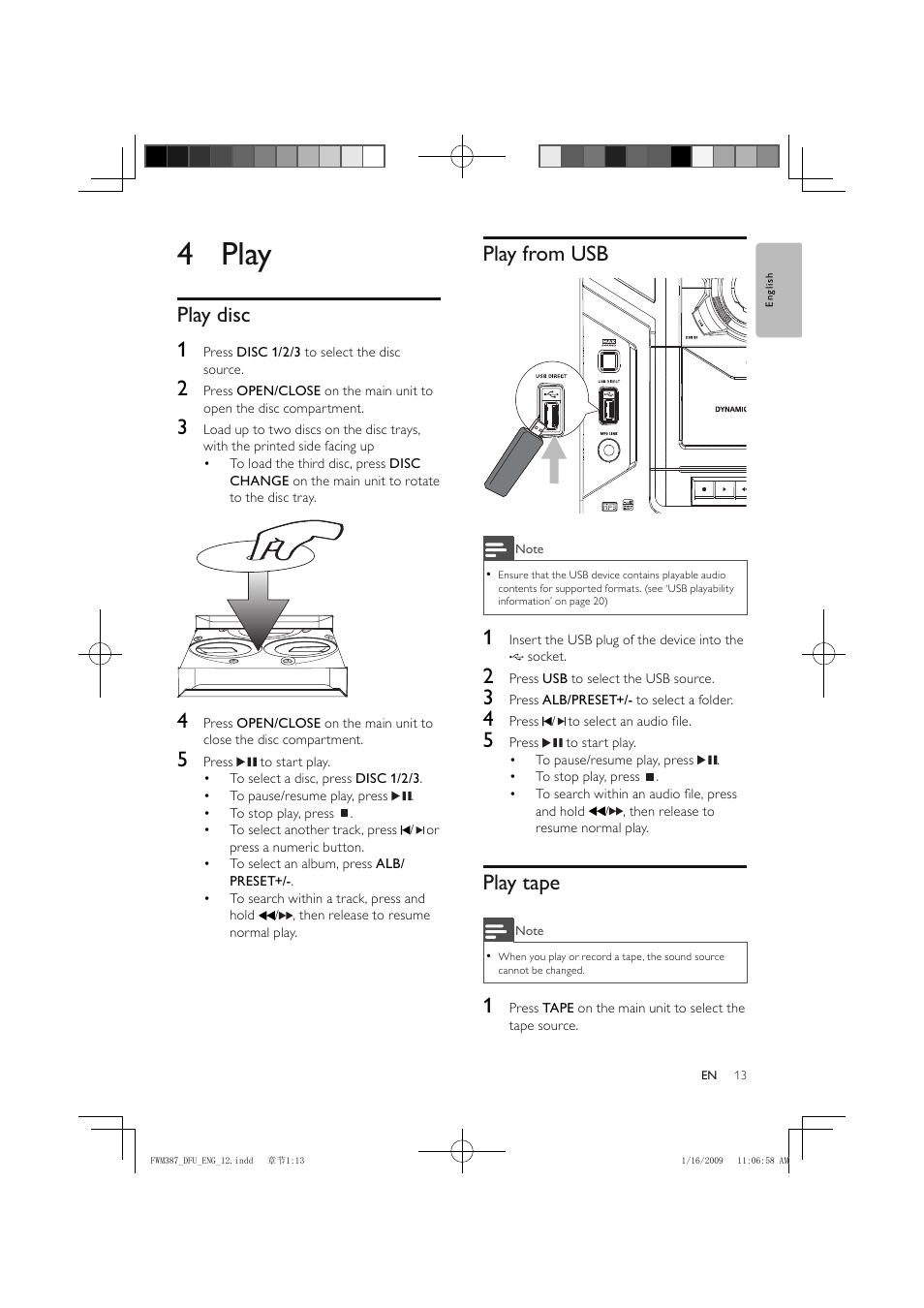 4 play | Philips FWM387/12 User Manual | Page 14 / 24