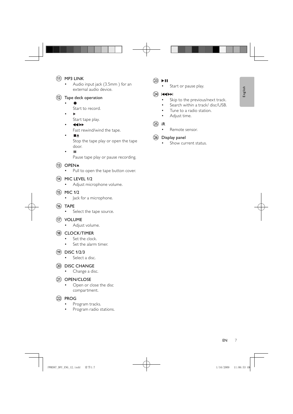 Philips FWM387/12 User Manual | Page 8 / 24