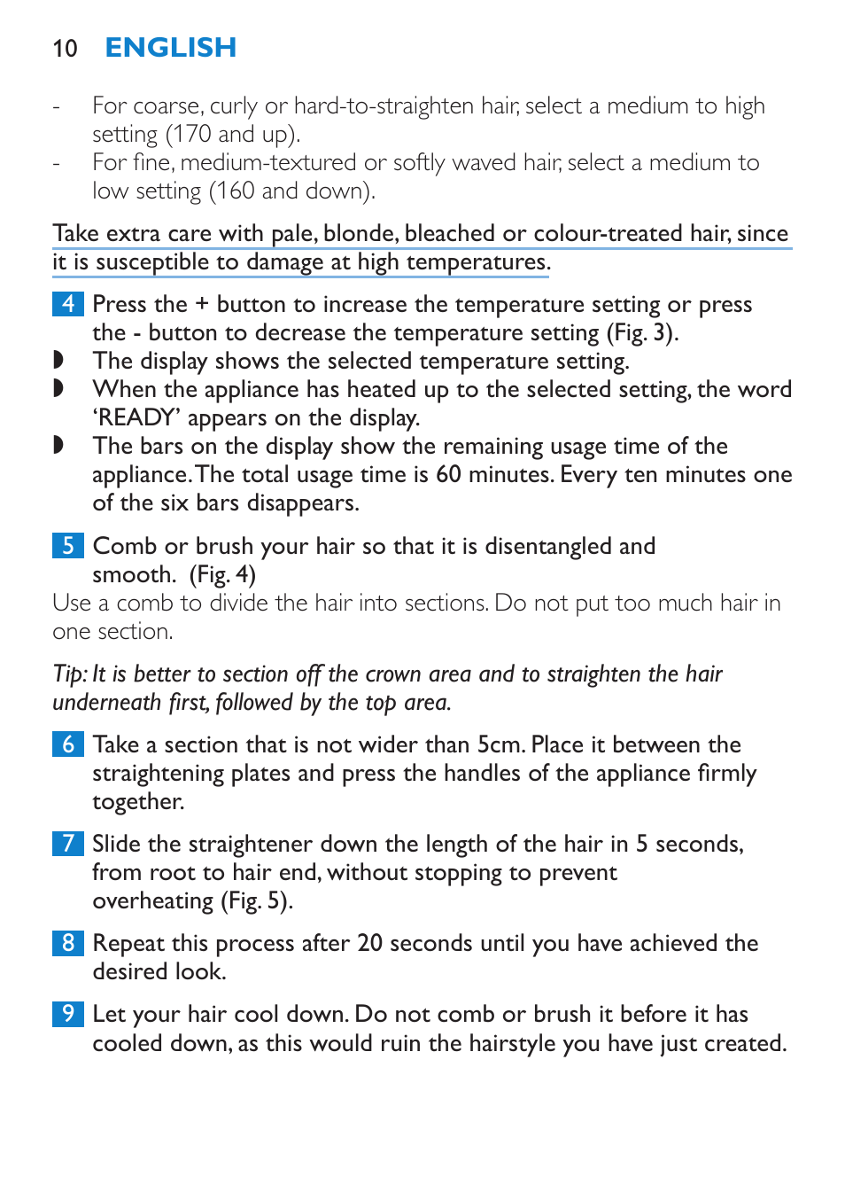 Philips HP4669/05 User Manual | Page 10 / 124
