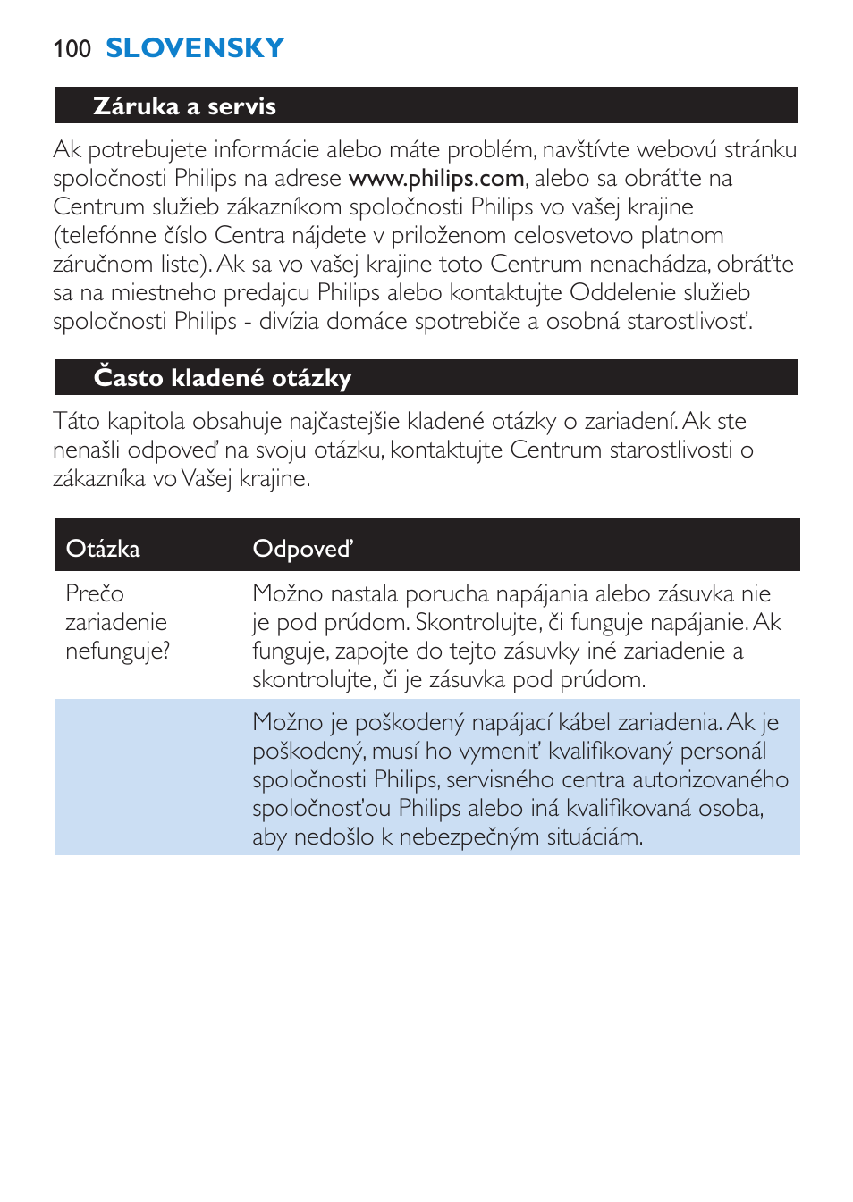 Philips HP4669/05 User Manual | Page 100 / 124