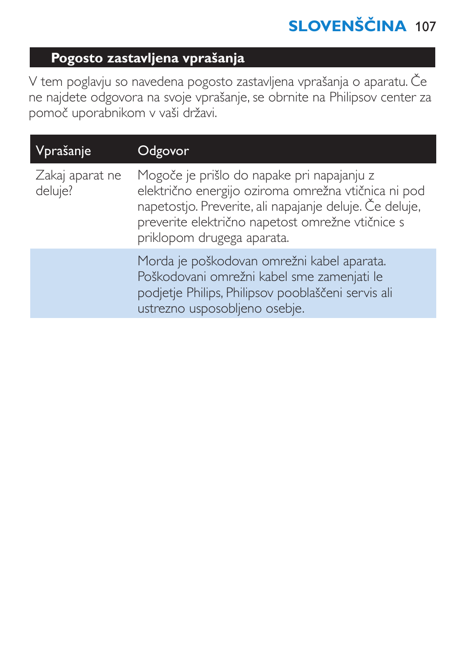 Philips HP4669/05 User Manual | Page 107 / 124