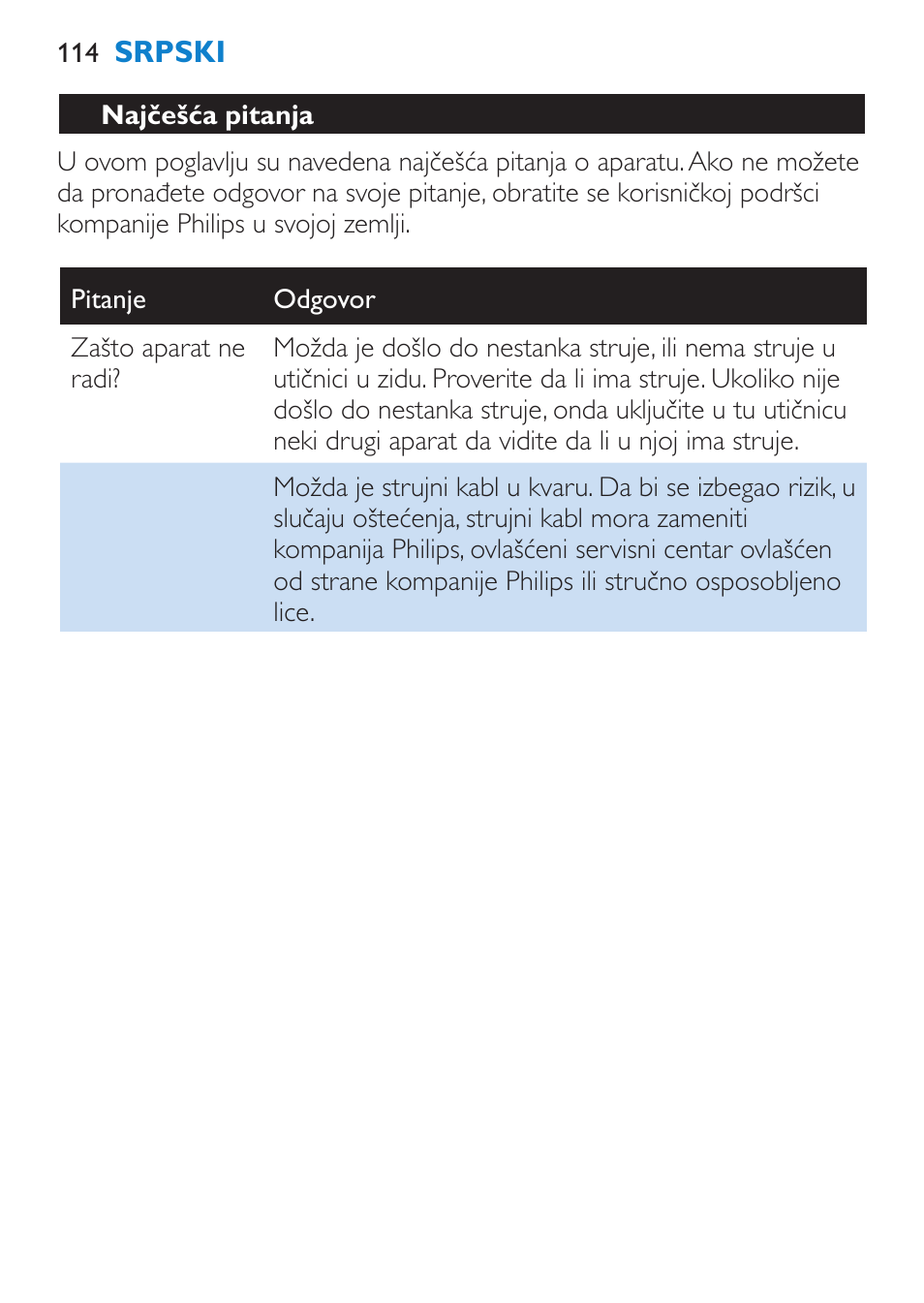 Philips HP4669/05 User Manual | Page 114 / 124