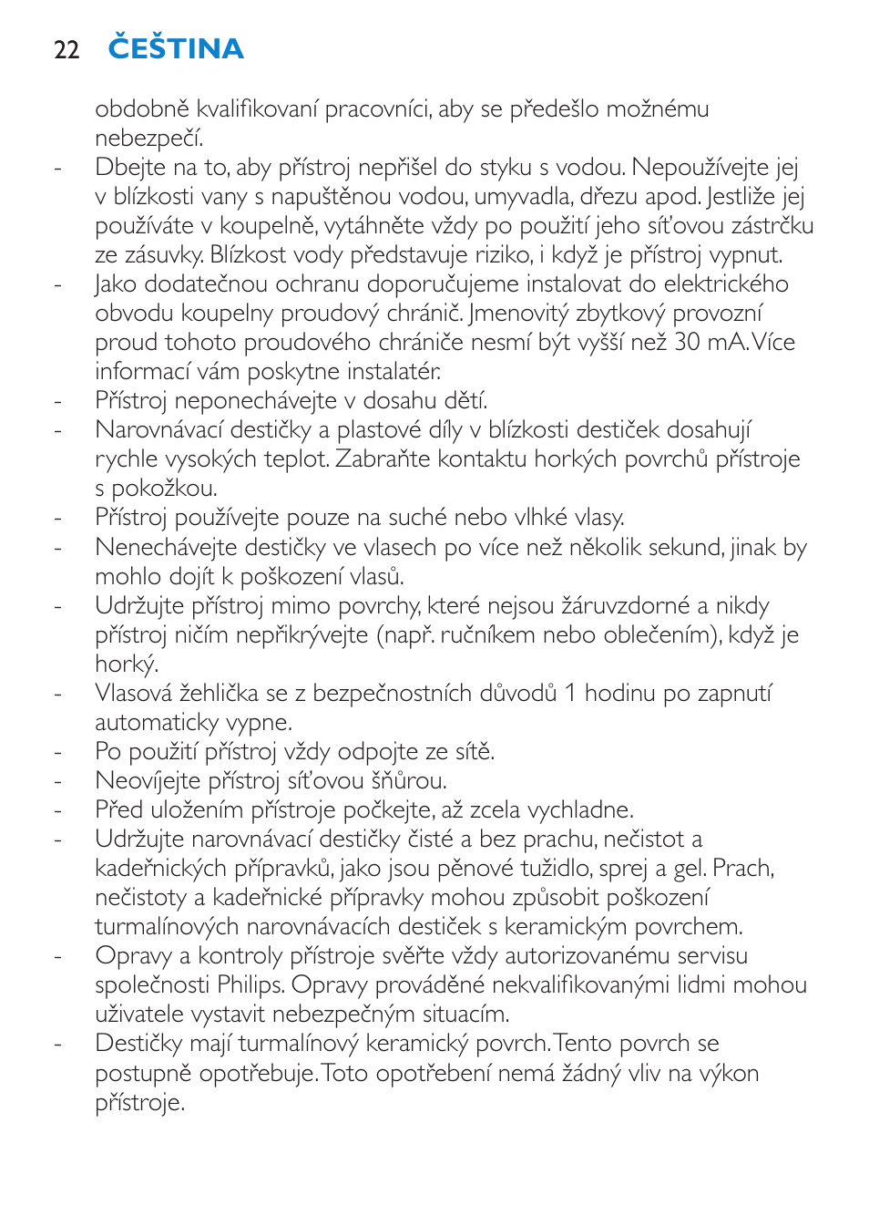 Philips HP4669/05 User Manual | Page 22 / 124
