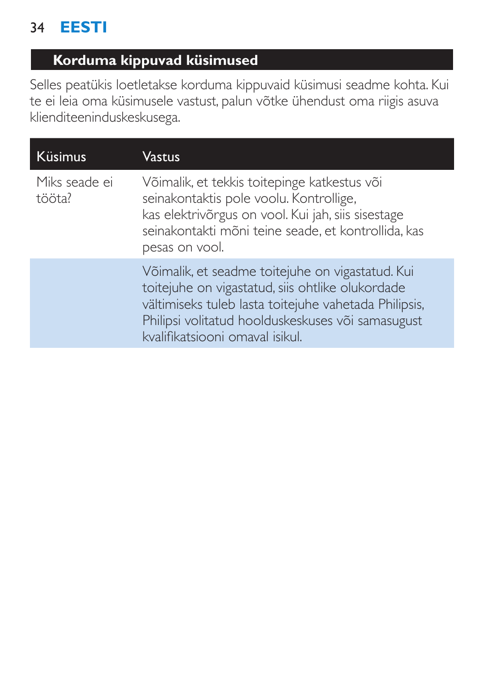 Philips HP4669/05 User Manual | Page 34 / 124