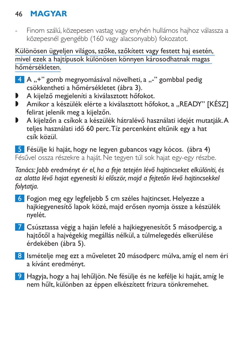 Philips HP4669/05 User Manual | Page 46 / 124