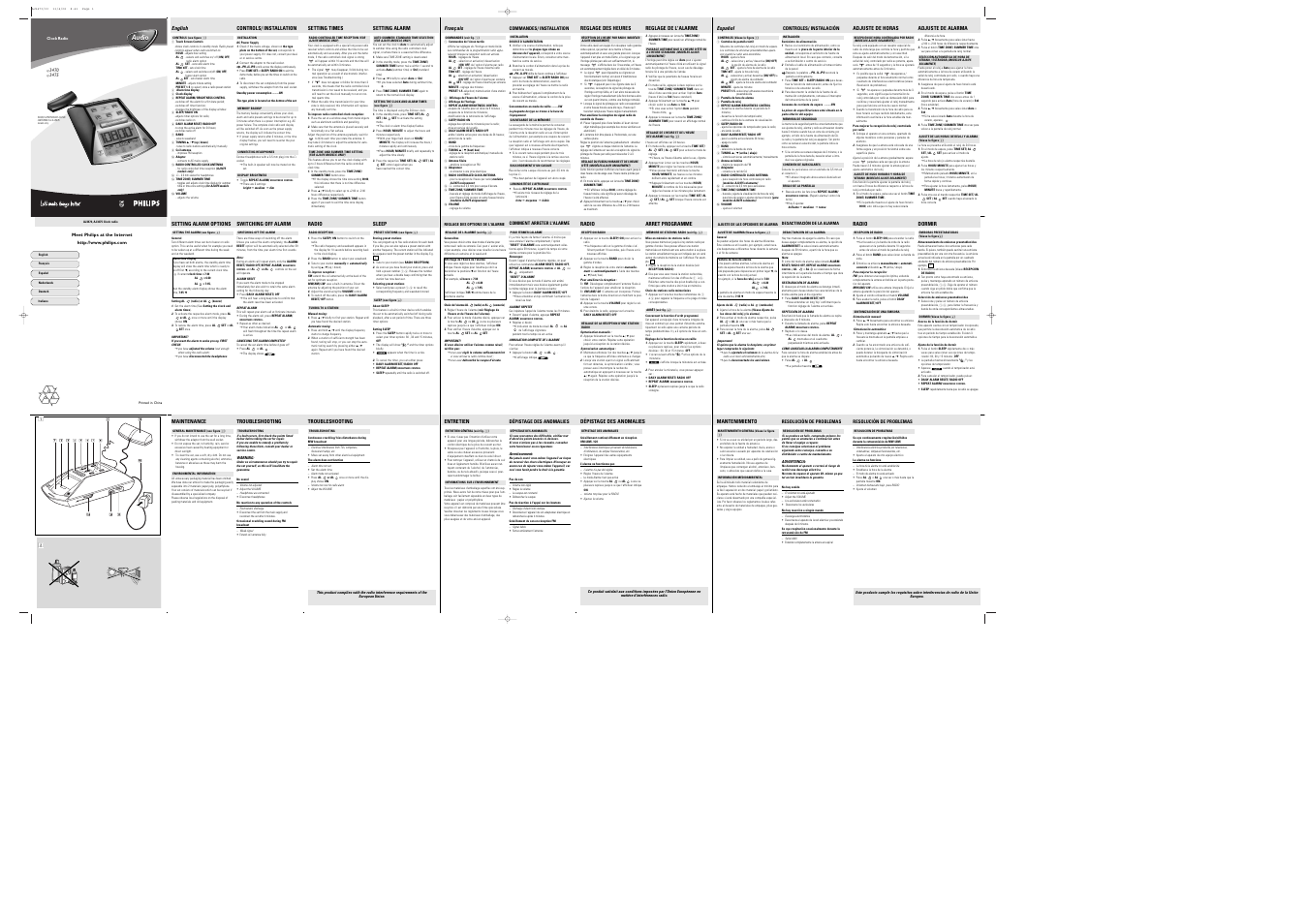 Philips AJ 3470 User Manual | 2 pages