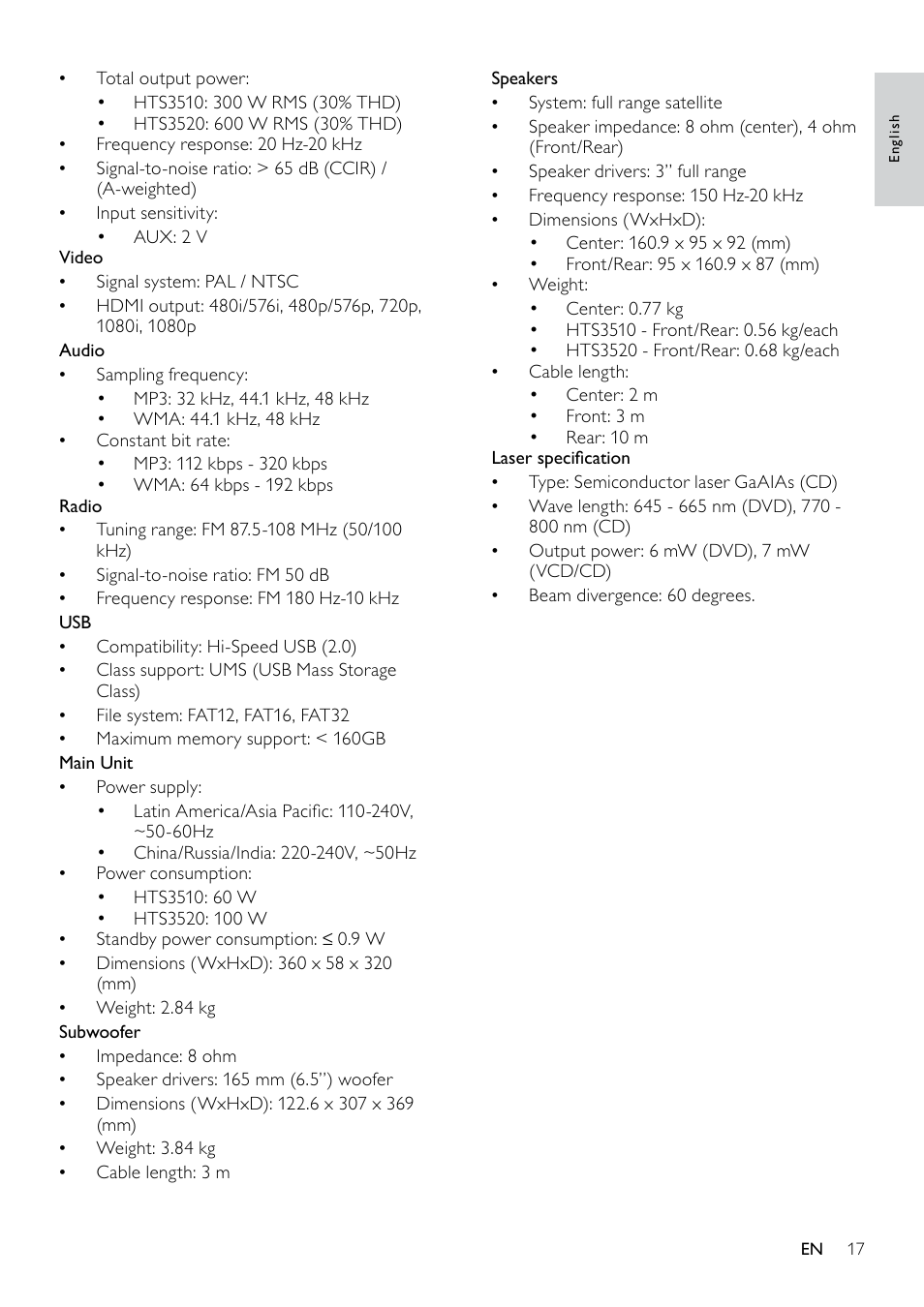 Change video settings, Change preference settings | Philips HTS3520 User Manual | Page 17 / 22