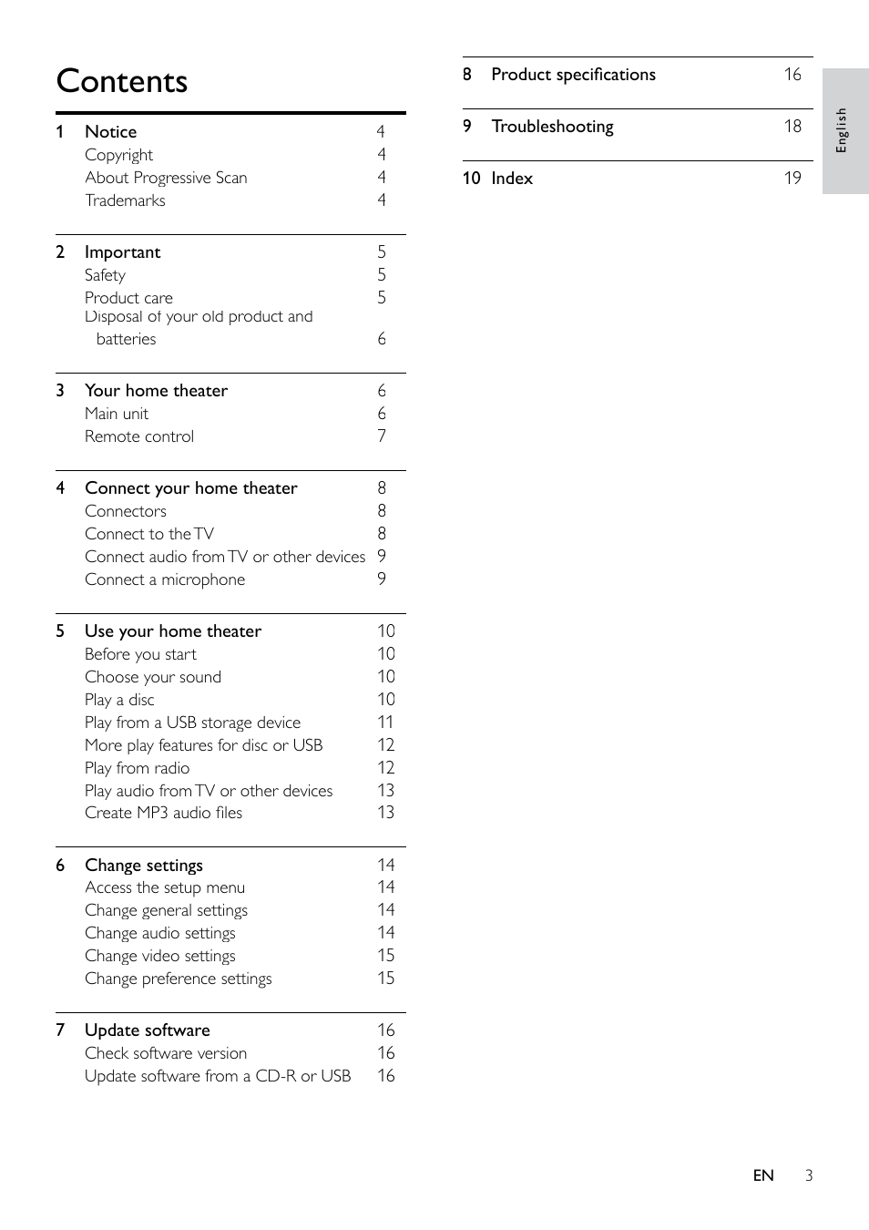 Philips HTS3520 User Manual | Page 3 / 22