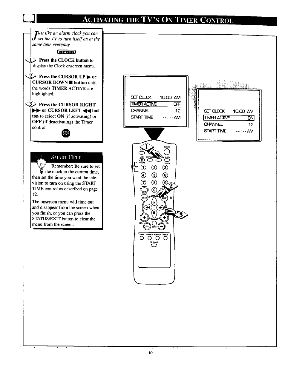 S> c5o o, V“ ® (d cd, D cd ® cd cd | Ctivatinc, Imer, Ontrol | Philips TP2785CI User Manual | Page 10 / 48