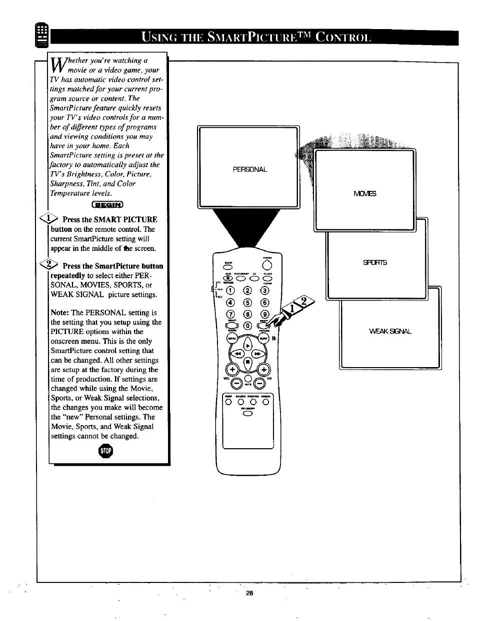 Sinì, Mart, Ictlre | Ontrol | Philips TP2785CI User Manual | Page 28 / 48