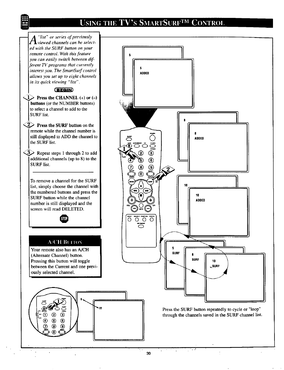 Using thk tv’s smartsuri™ control, Using the smartpicture™ control | Philips TP2785CI User Manual | Page 30 / 48