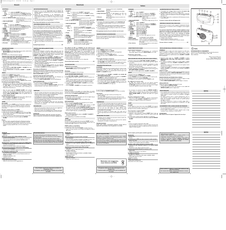 Philips AJ3320/00 User Manual | Page 2 / 2