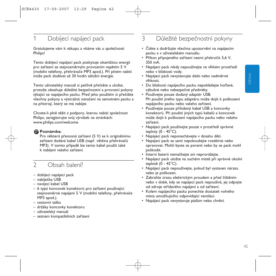 Philips Power2Go SCE4430 User Manual | Page 42 / 61