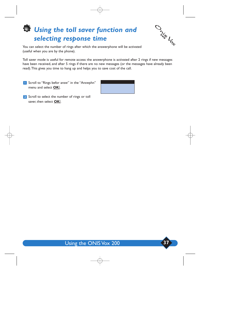 Using the onis vox 200 | Philips 200 User Manual | Page 43 / 55