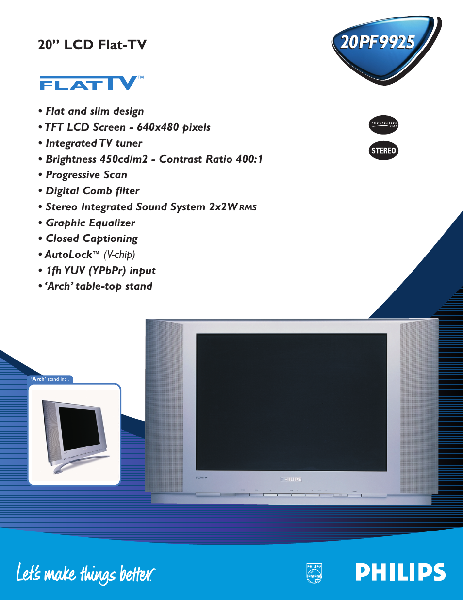 Philips 20PF 9925 User Manual | 2 pages