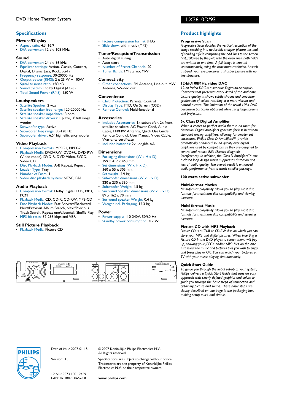Philips LX2610D User Manual | Page 2 / 2