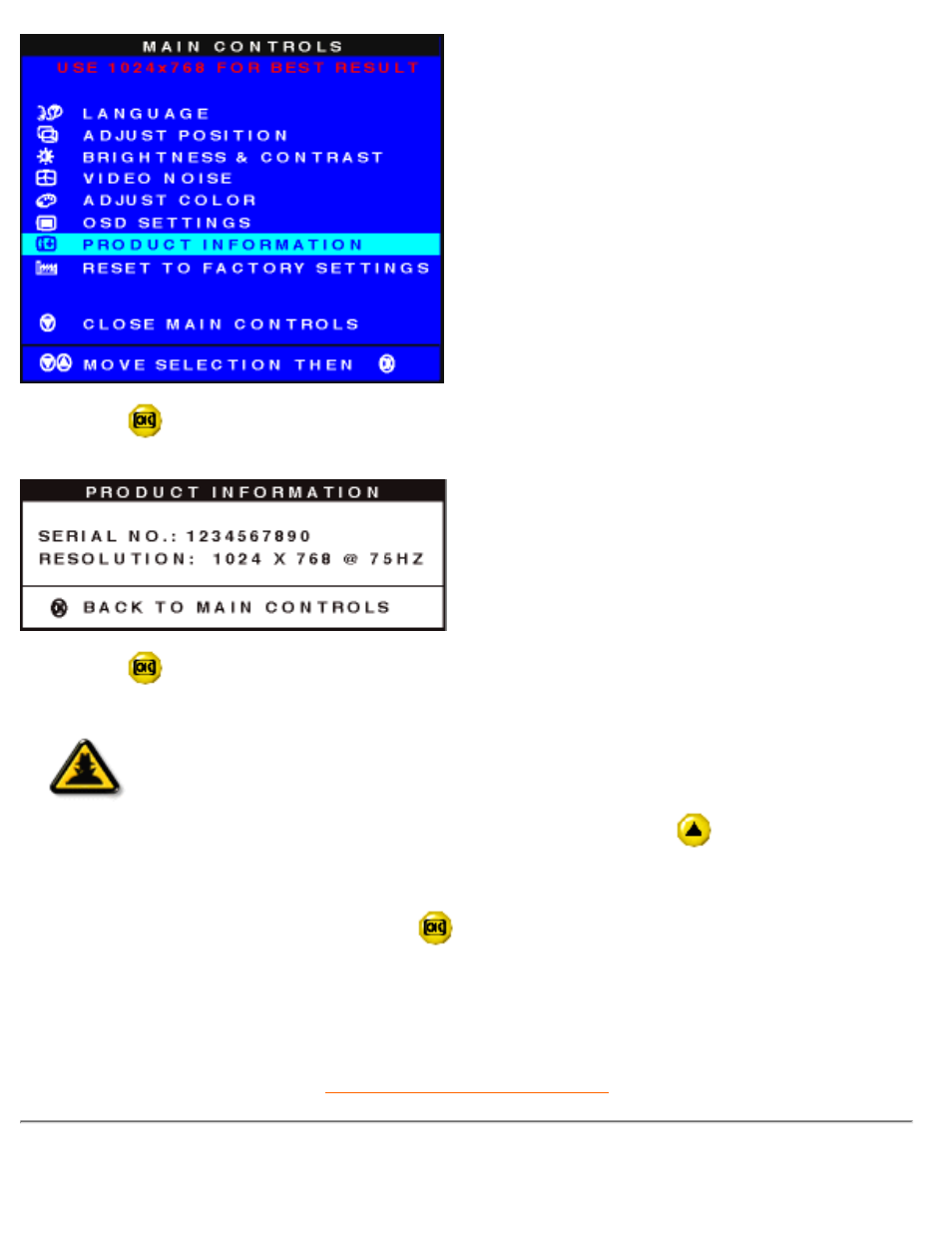 Reset to, Factory settings | Philips 150B1 User Manual | Page 73 / 80