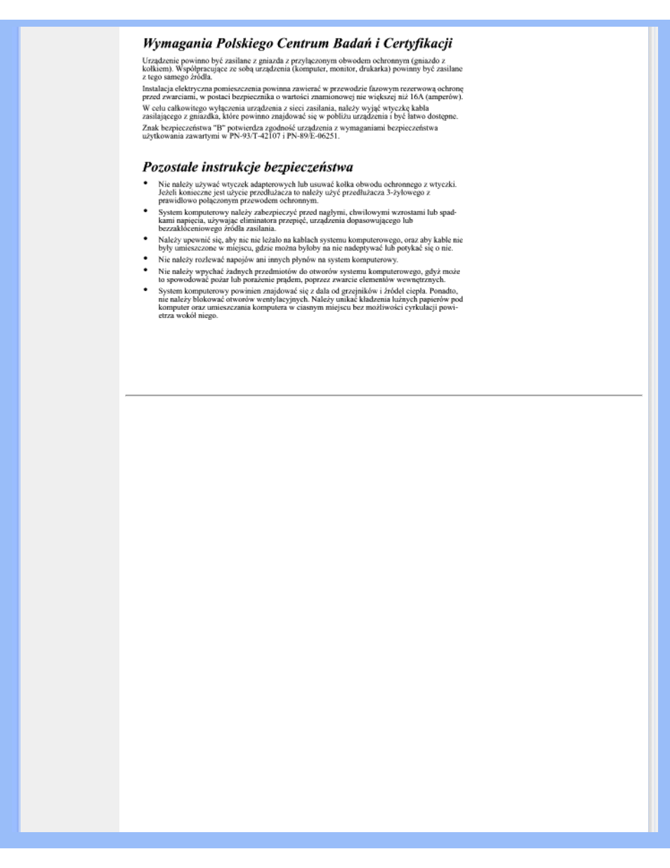 North europe, Nordic countries) information | Philips 170B6 User Manual | Page 53 / 100