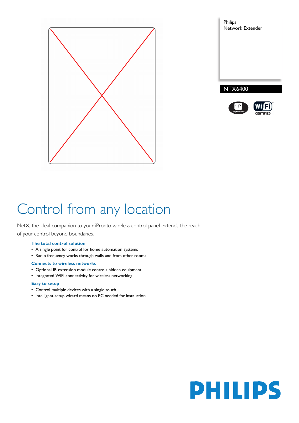 Philips NTX6400 User Manual | 2 pages