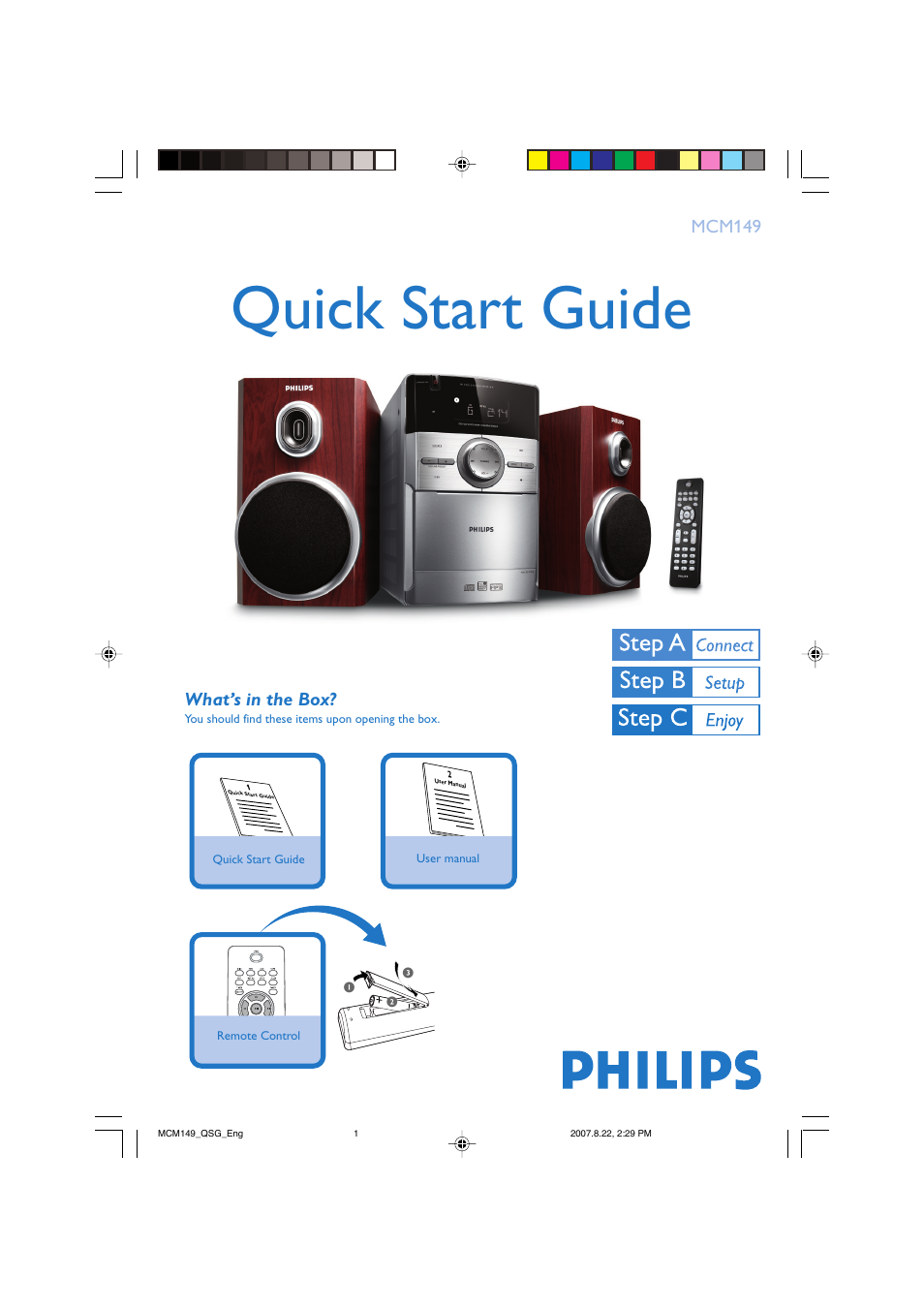 Philips MCM149 User Manual | 4 pages