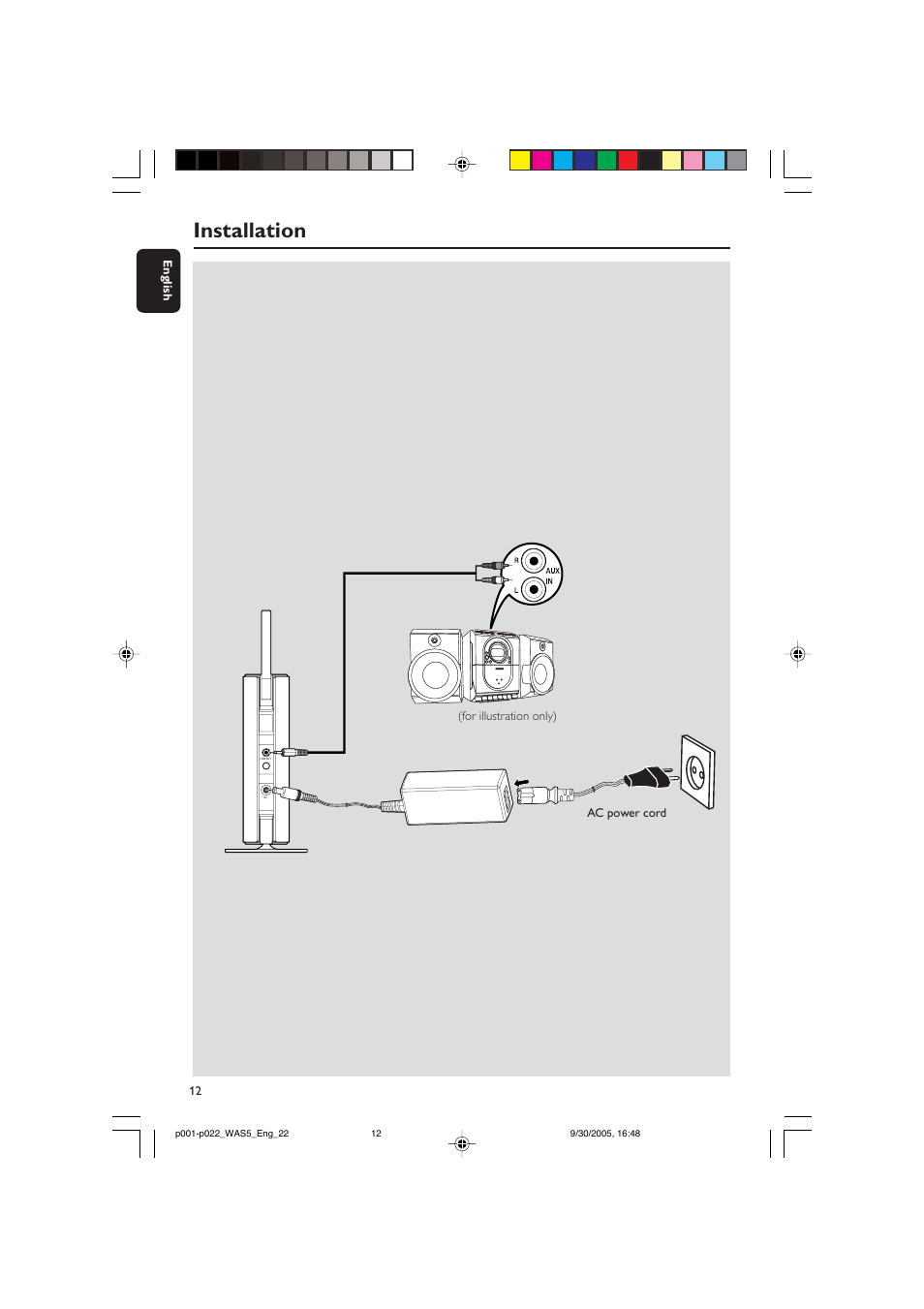 Installation | Philips WAS5 User Manual | Page 12 / 22