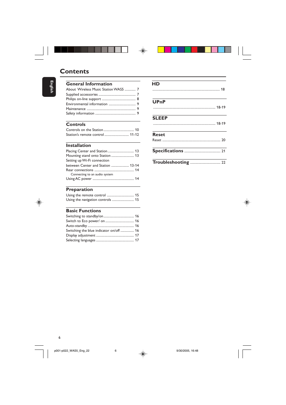 Philips WAS5 User Manual | Page 6 / 22