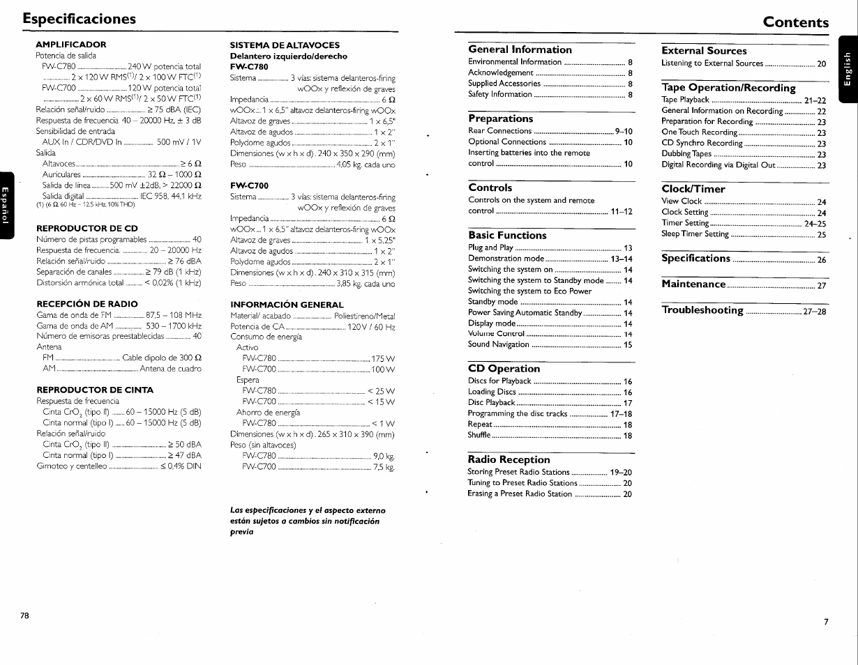 Philips FW-C700 User Manual | Page 13 / 52